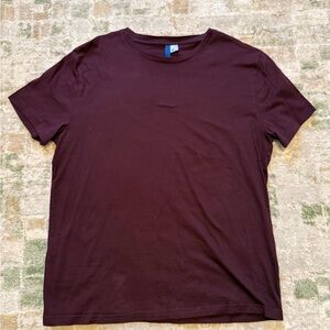 H&M Deep Burgundy Short Sleeve Tee